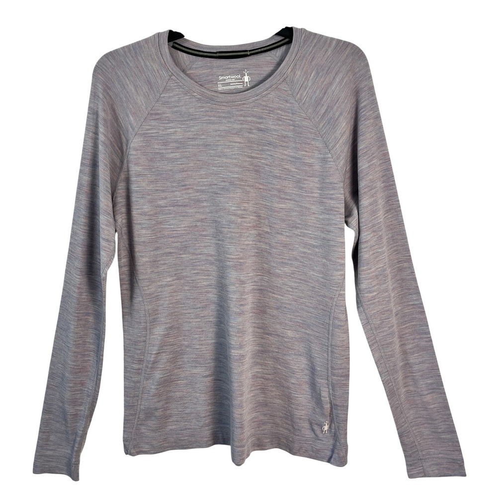 Smartwool Merino Base Layer Top Purple Heather Long Sleeve XL Gorpcore Granola